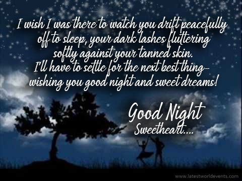 Good Night Sweetheart Wishes - Latest World Events