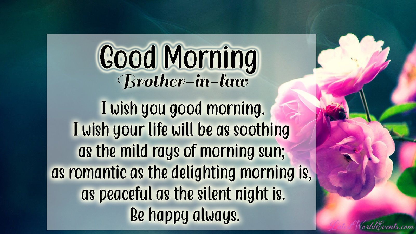 Good morning wishes for brother in law - Latest World Events