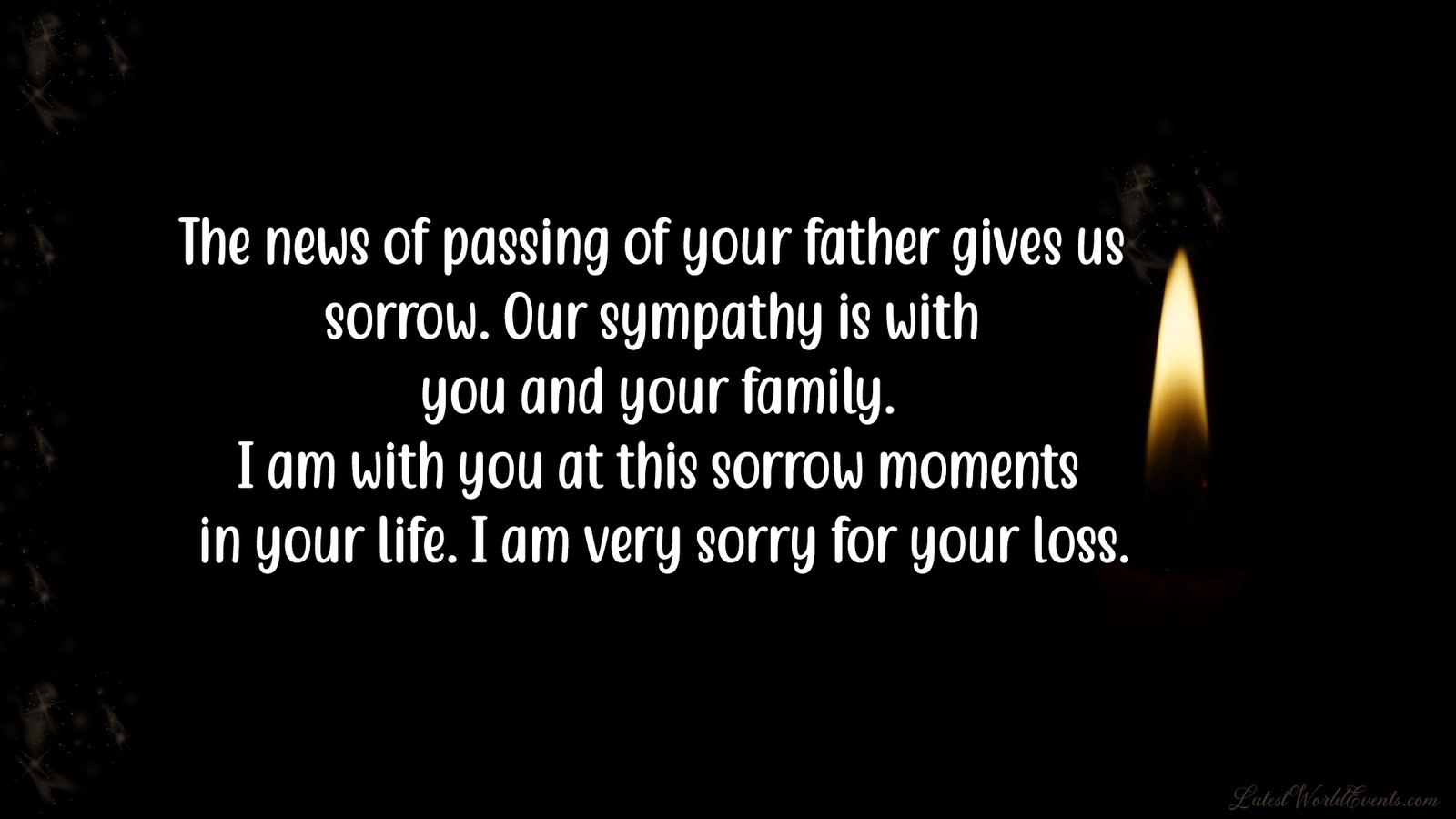 Condolence Message On Death Of Father & Condolence Messagea