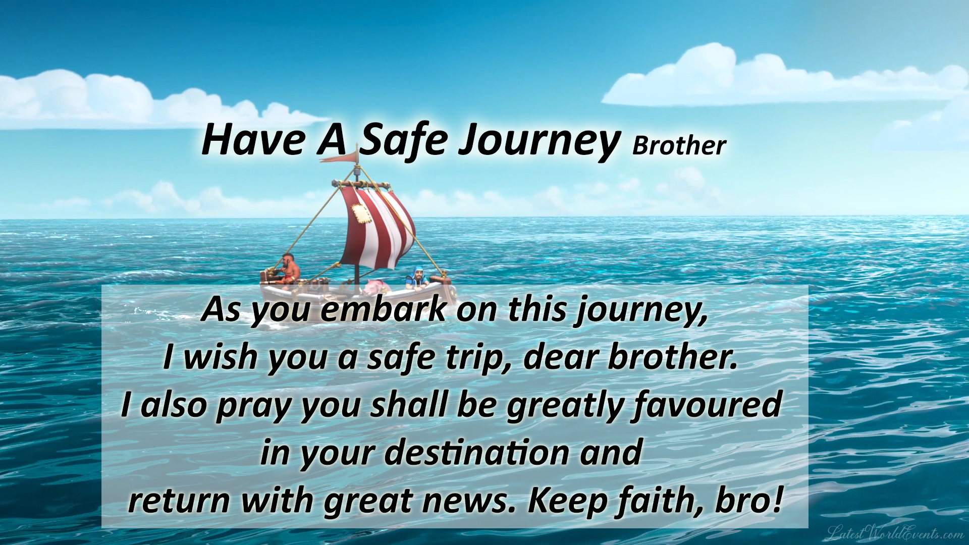 safe journey sms for brother