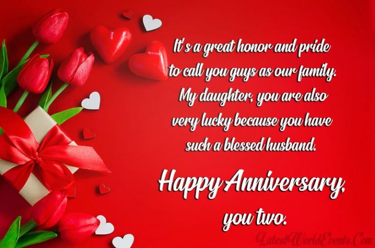 Anniversary Wishes for Daughter and Son in Law